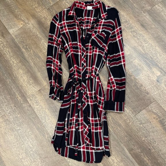 Plaid Button Down Dress by BLL nyc, Size Large - Picture 4 of 10